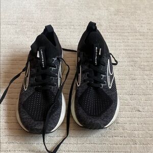 Brooks Black and White Athletic Sneakers